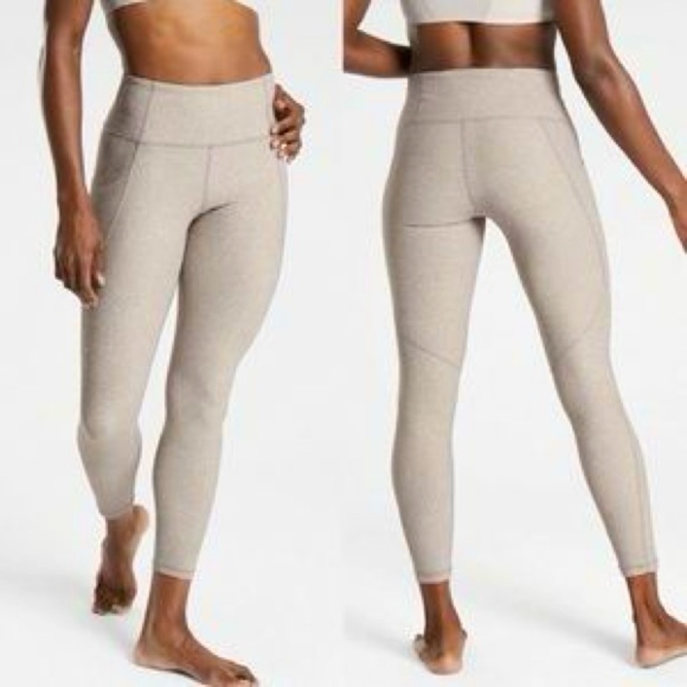 Athleta Salutation Stash Pocket Legging in Rainwater Tan